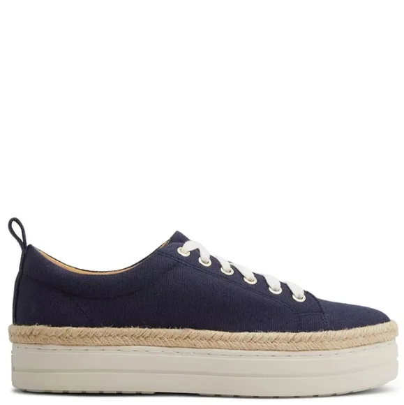 Jack Rogers Mia Platform Sneakers Midnight Navy 8.5 - Picture 2 of 8